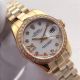 Copy Rolex Datejust Ladies All Gold Diamond Markers White Dial Diamond Bezel 26mm Watch (4)_th.jpg